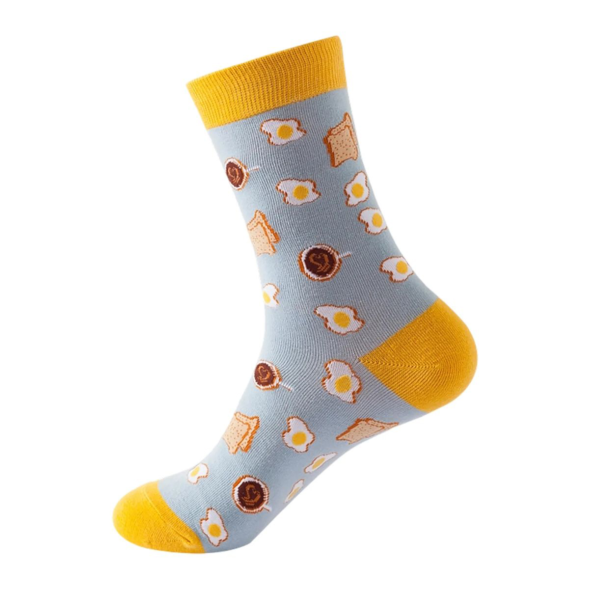 Cotton Crew Socks with Jacquard Pattern 37