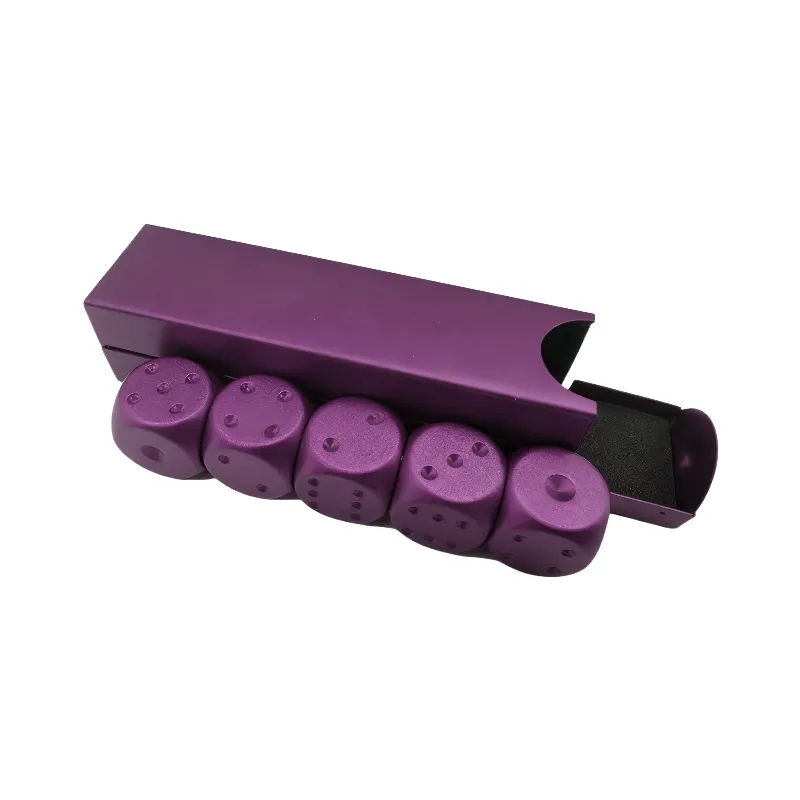 Aluminum Alloy Dice And Case Set 6