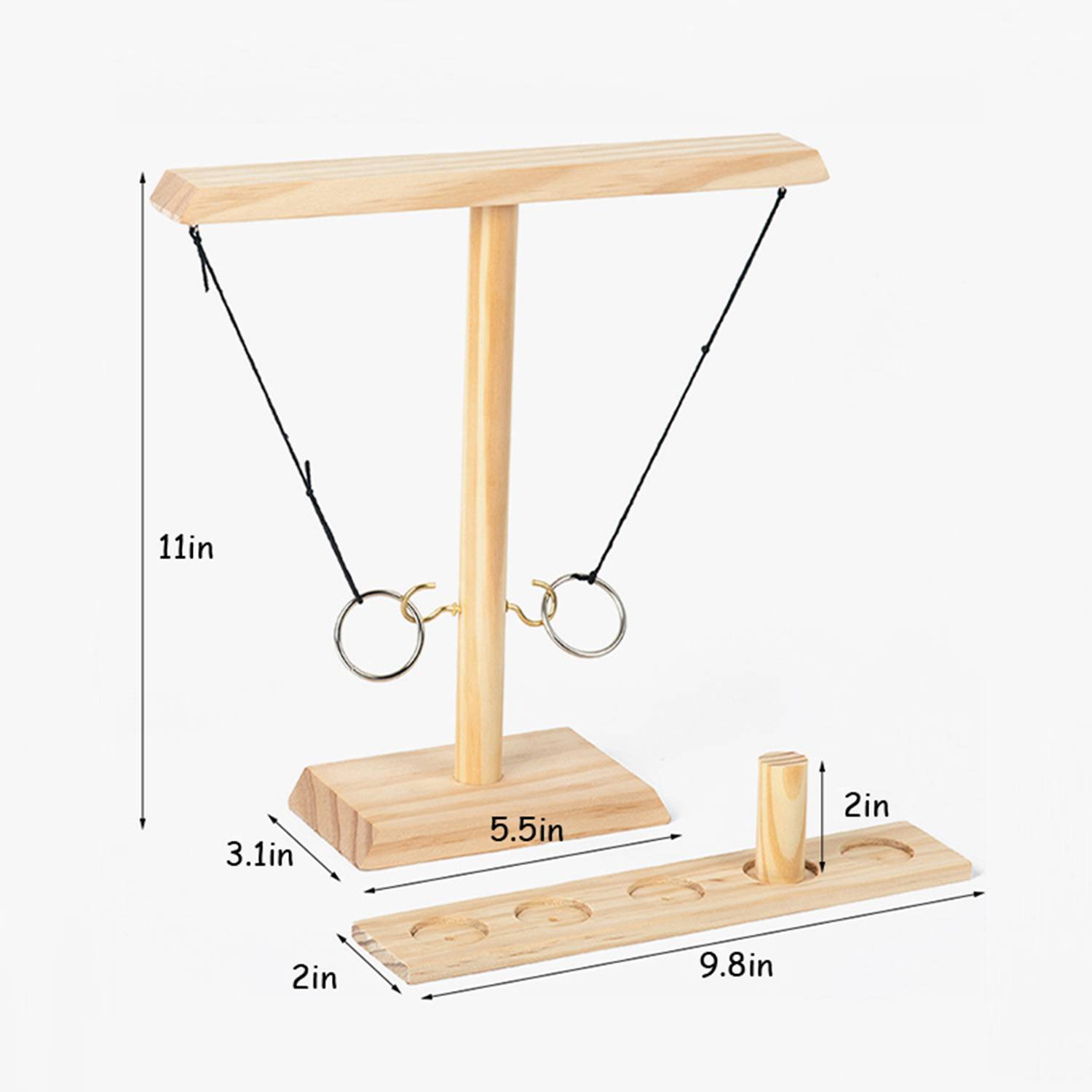 Pine Wood Ring Toss Game 9