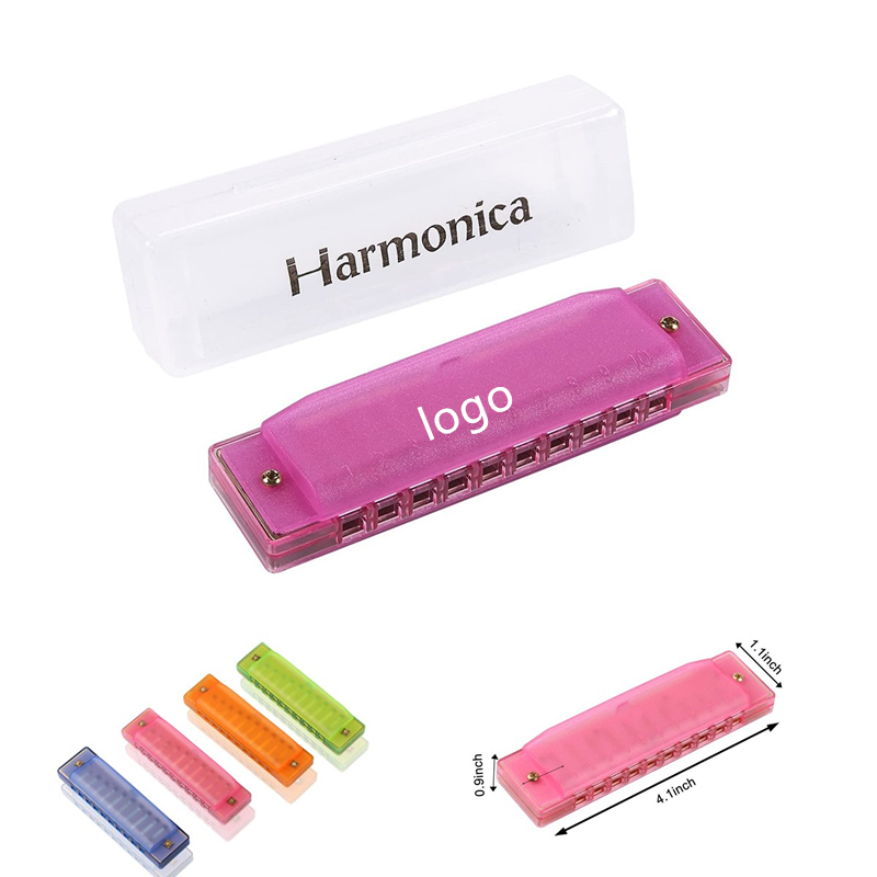10 Hole Translucent Harmonica for Children Kids 2