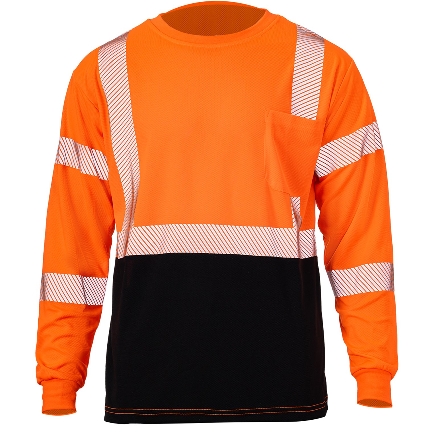 3.8 Oz. Polyester Class 3 Color Block Segmented Tape Safety T-Shirt with Pocket 6