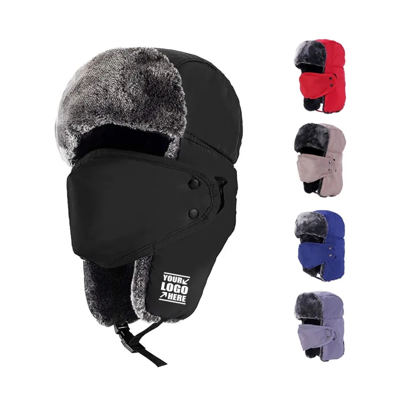 Windproof Winter Trapper Hat with Mask 2