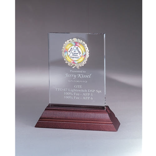 Acrylic Award In Wood Base 2
