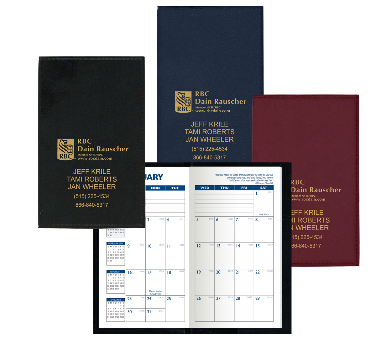 Soft Cover Vinyl Sewn Ireland Monthly Planner / 1 Color Insert 3