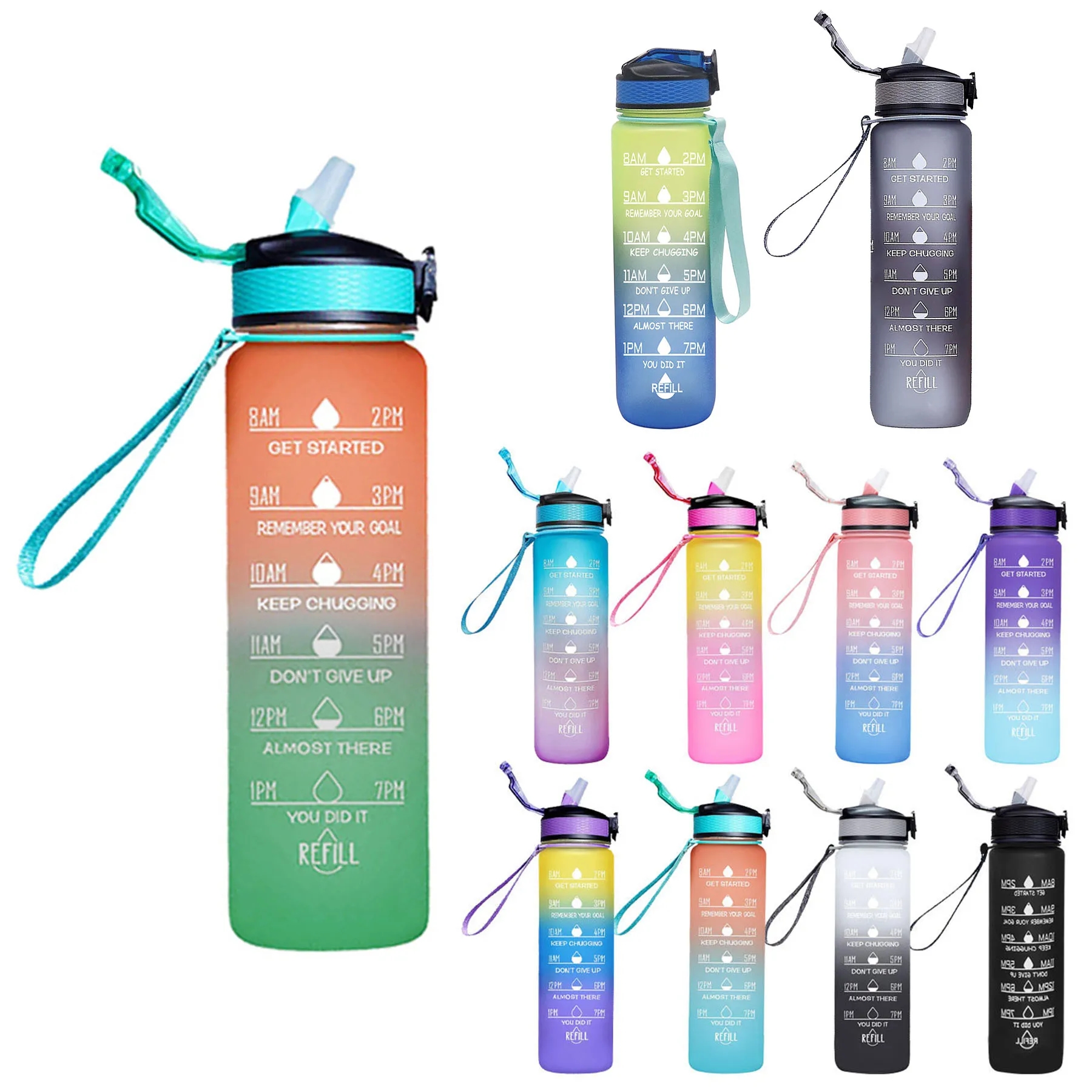 Sports Water Bottle with Time Marker 2