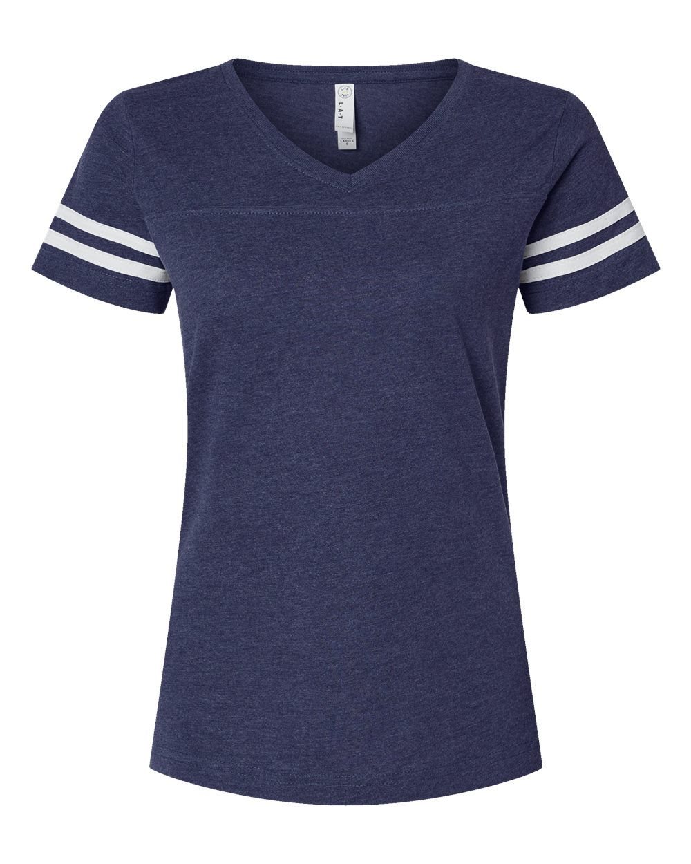 Women's Football V-Neck Fine Jersey Tee - 3537 57