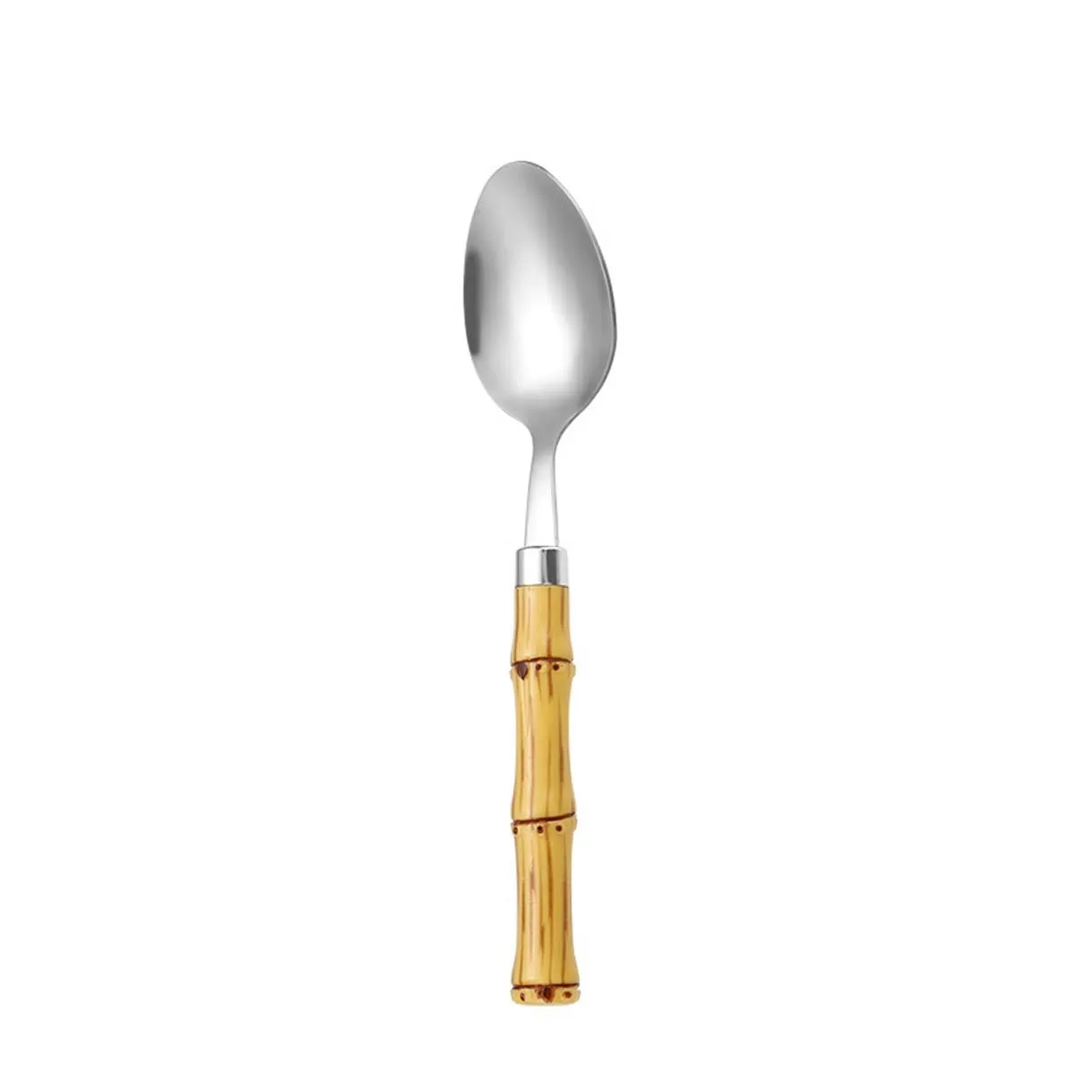 4 Piece Bamboo Stainless Steel Cutlery Gold Flatware Sets 6