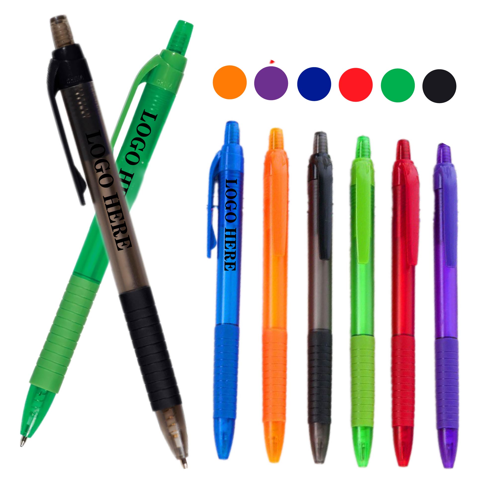 Click Ballpiont Pen W/ Rubber 2