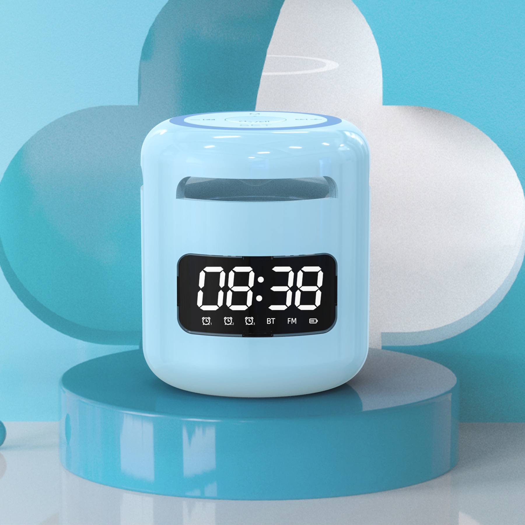 Wireless Intelligent Bluetooth Speaker With Clock 3
