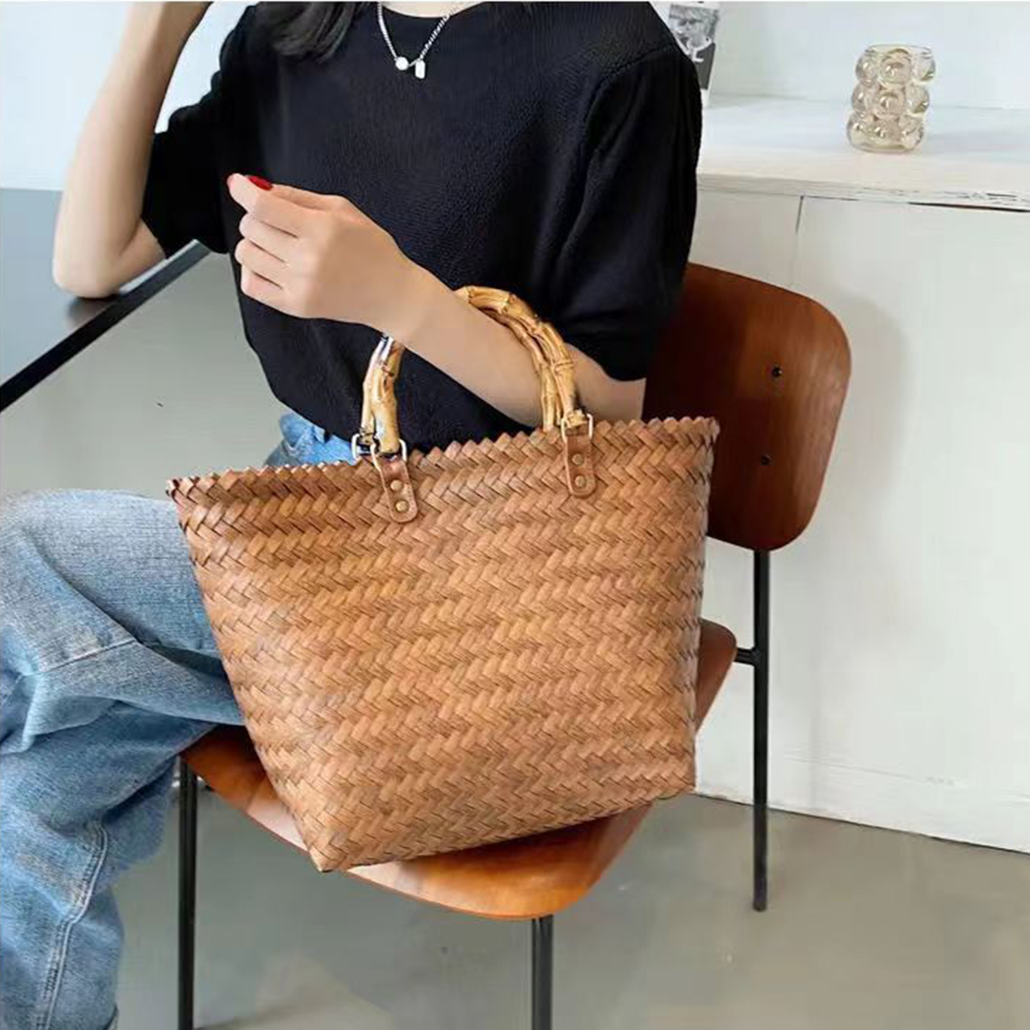 Summer Beach Rattan Tote Bag 5