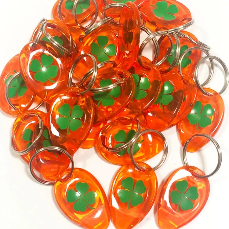 Plastic Tear Drop Shaped Lottery scratcher With Key Chain 1