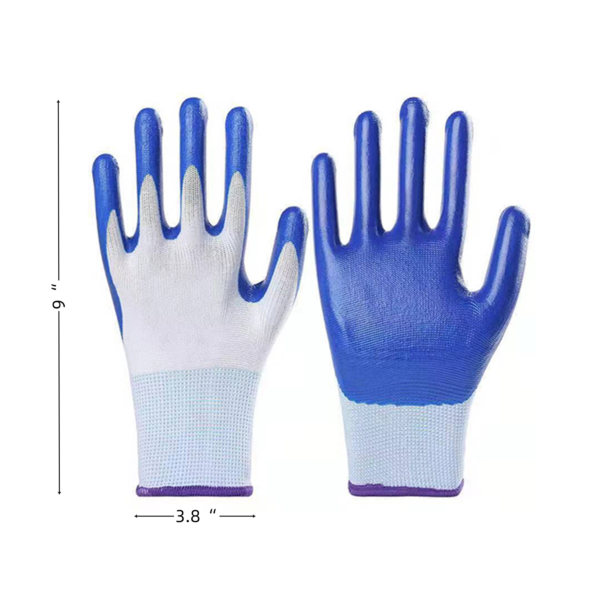 MOQ50 Rubber Coated Knit Nylon Working Gloves 2