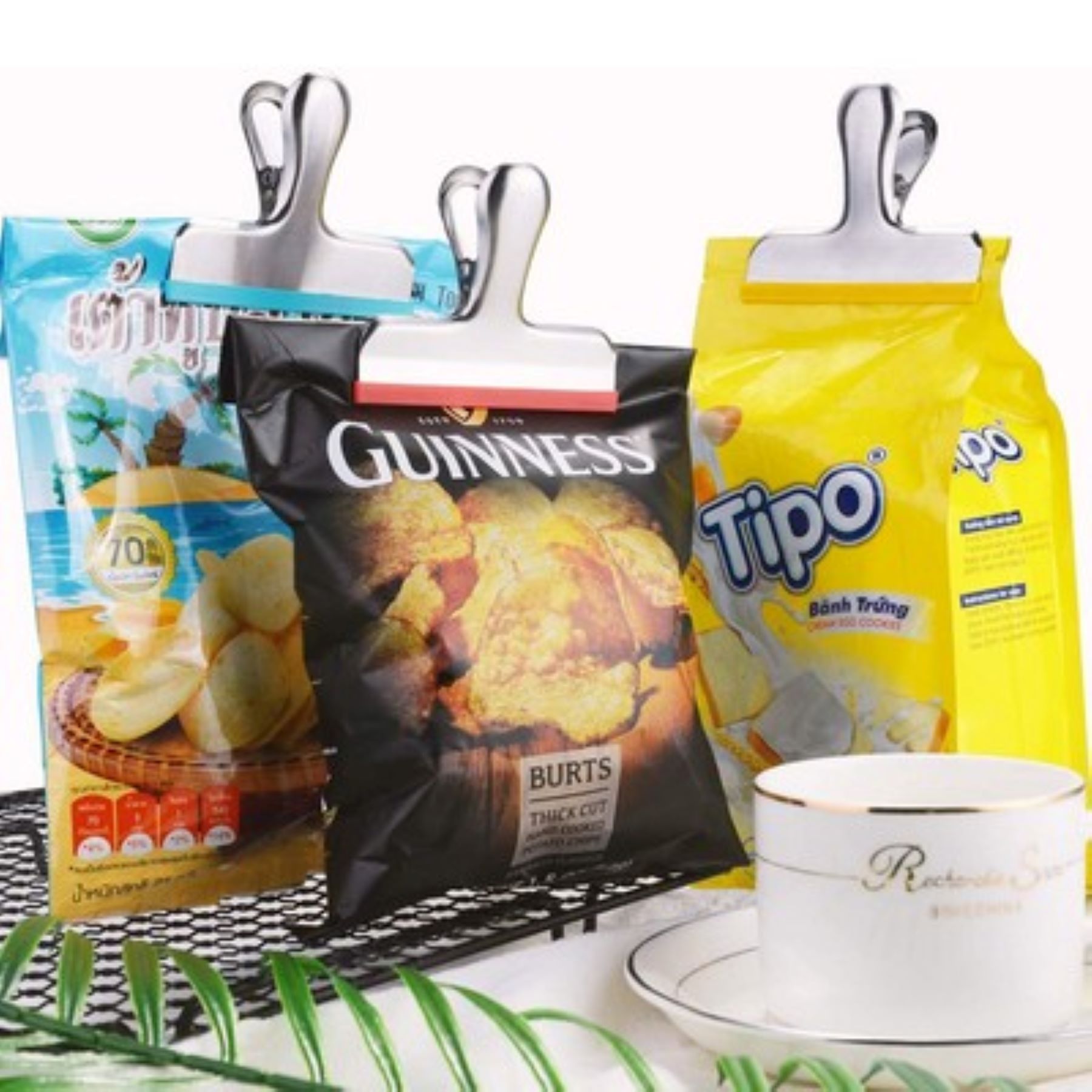Stainless Steel Chip Bag Clips 2