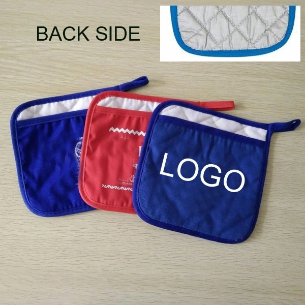 Cotton Canvas Quilited Pot Holder with Pocket 2