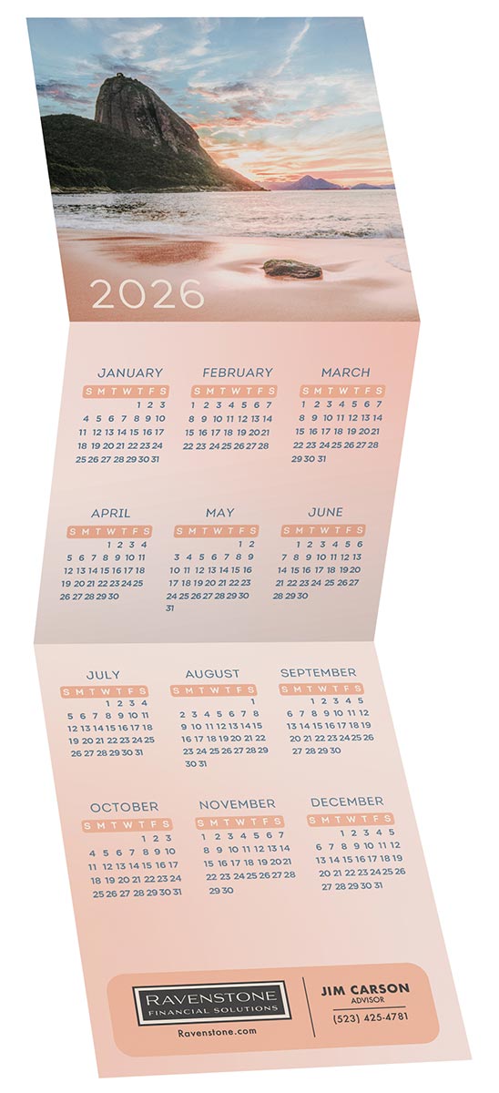 Beach Trifold Calendar 3