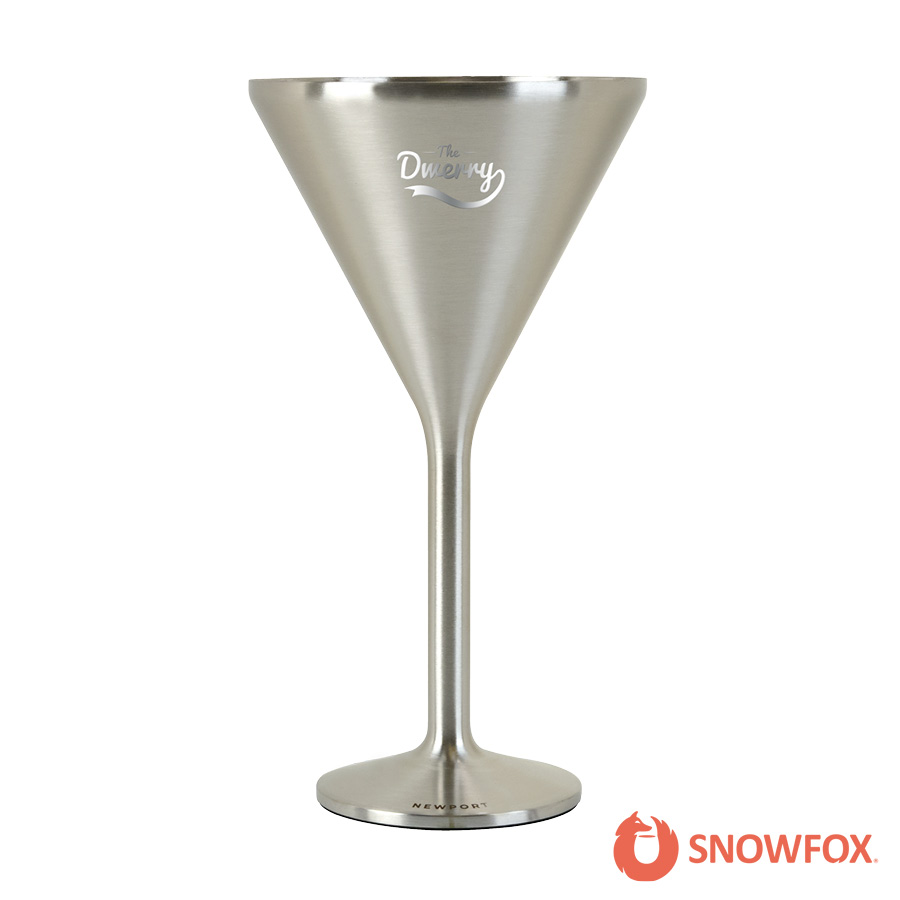 Snowfox® 8 oz. Double Wall Steel Stemmed Martini Glass 55