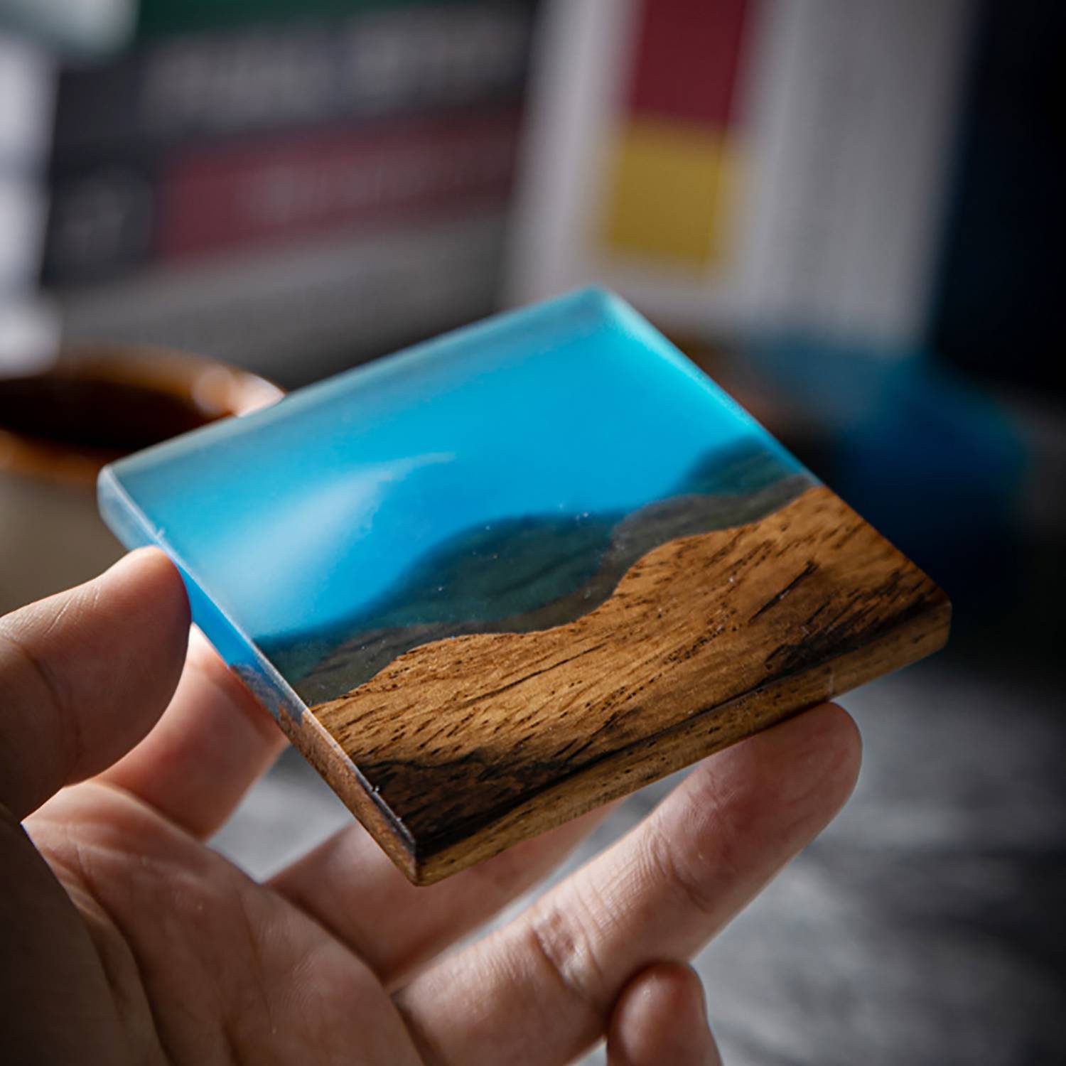 Minimalist Resin & Wood Heat-Resistant Tea Coaster 5