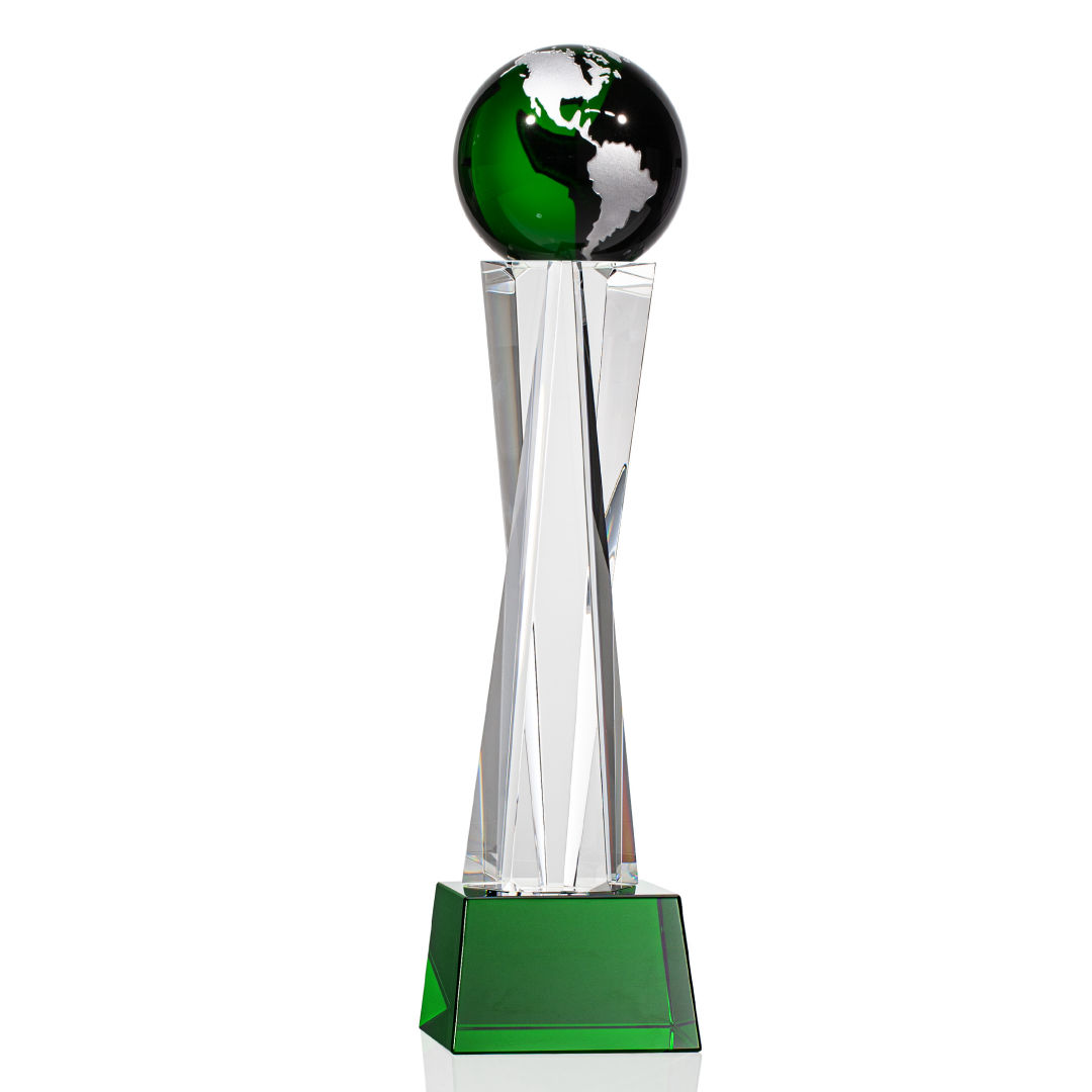 Havant Globe Award - Green/Silver 16