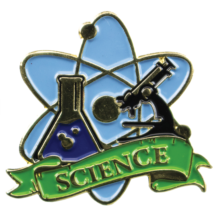Educational Lapel Pin- Science (1-1/8")