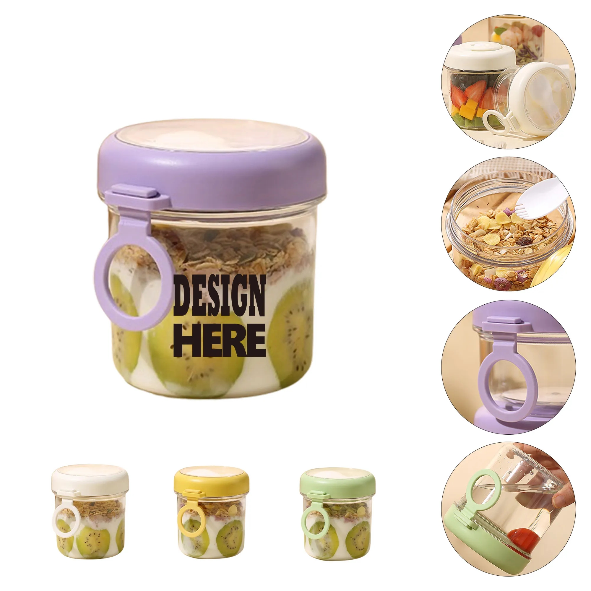 Fresh Yogurt Oat Salad Cup Healthy Snack