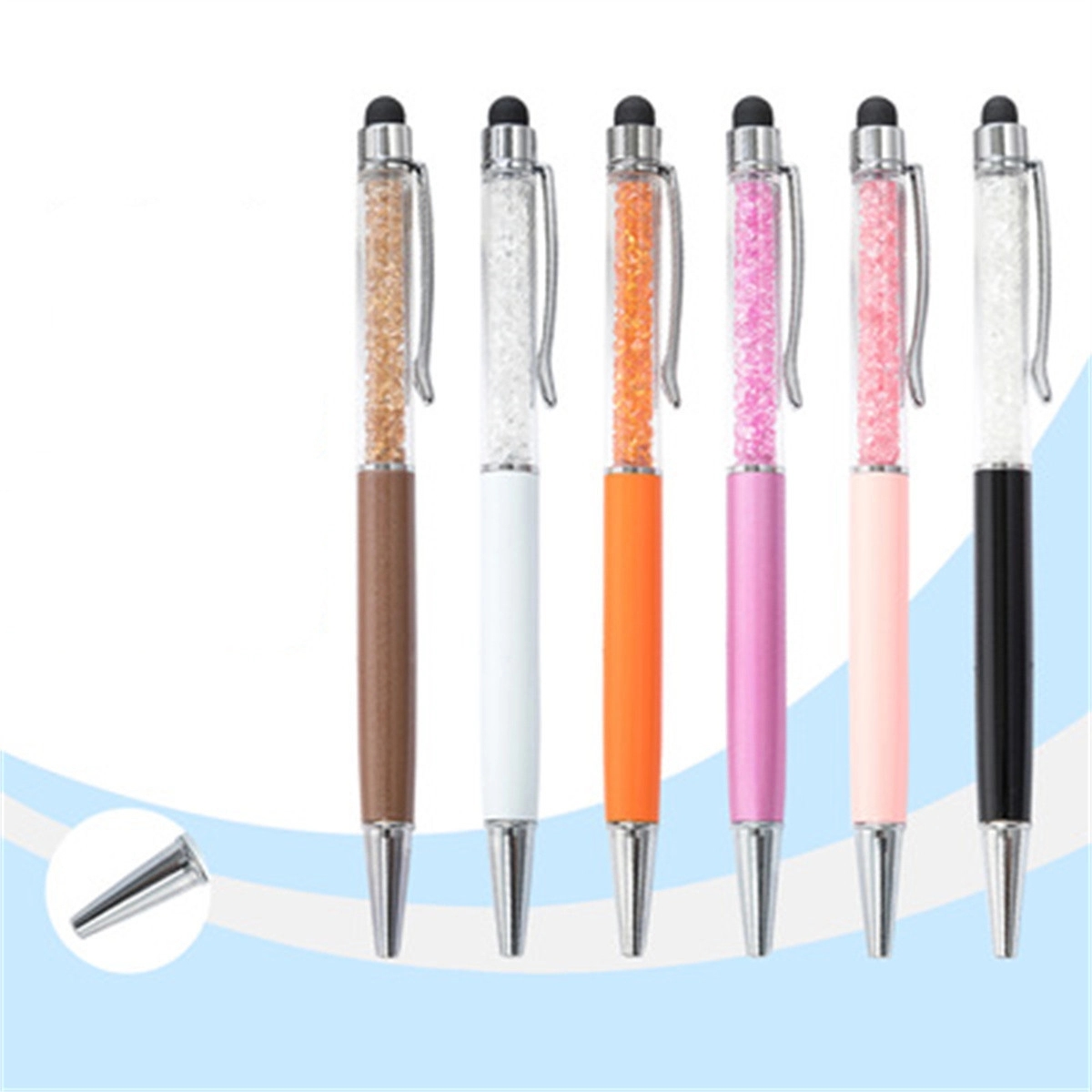 2-in-1 Diamond Stylus Slim Capacitive Writing Pens Touch 5