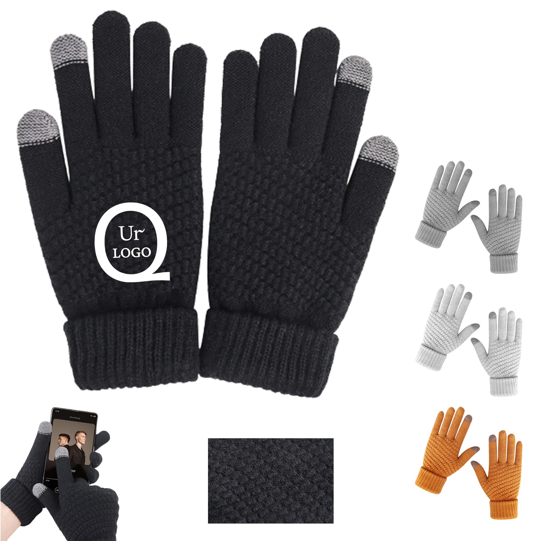 Touch Screen Knitted Gloves