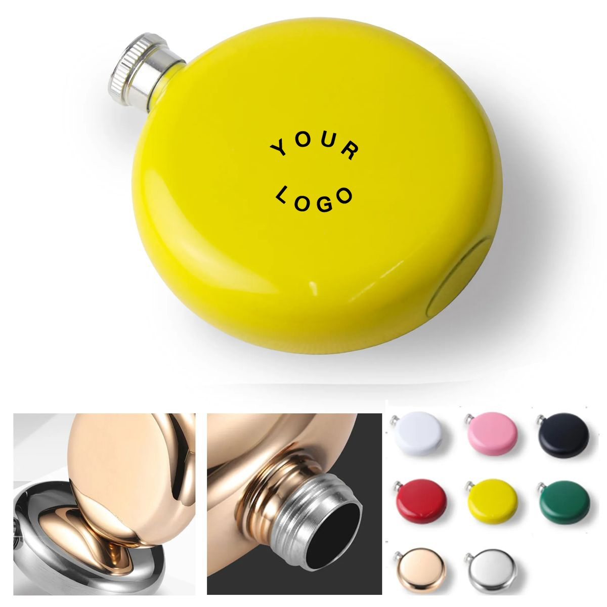 Portable Round Flask 5oz for Camping or Picnics 2