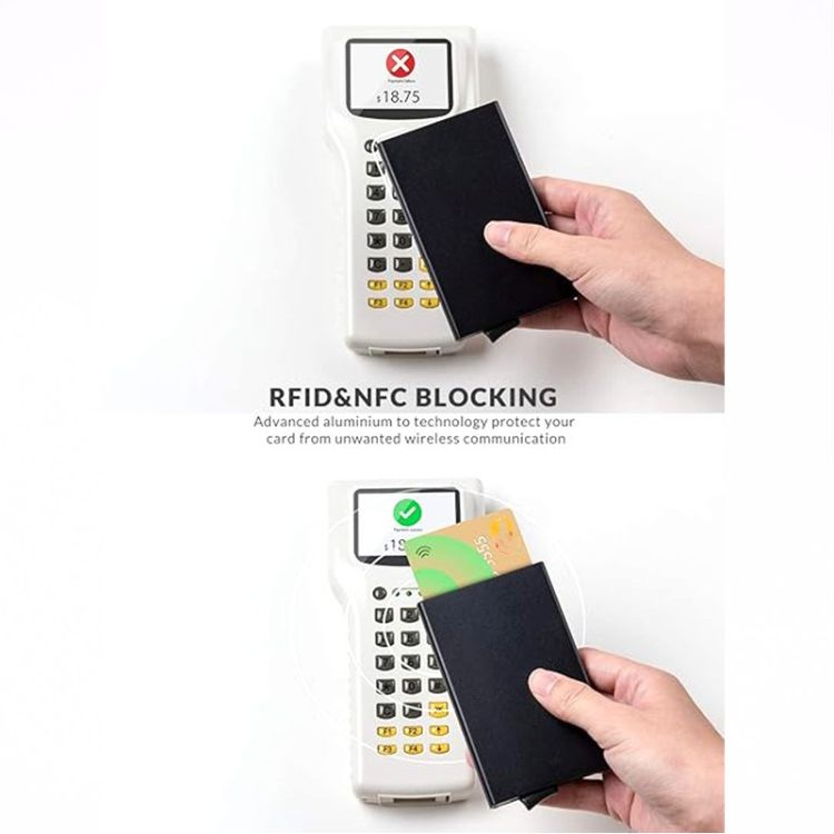 Aluminum Alloy RFID Blocking Pop Up Wallet/Slim Credit Card Holder 3