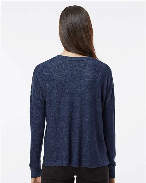 Women's Cuddle Fleece Boxy Crewneck Pullover - L06 46