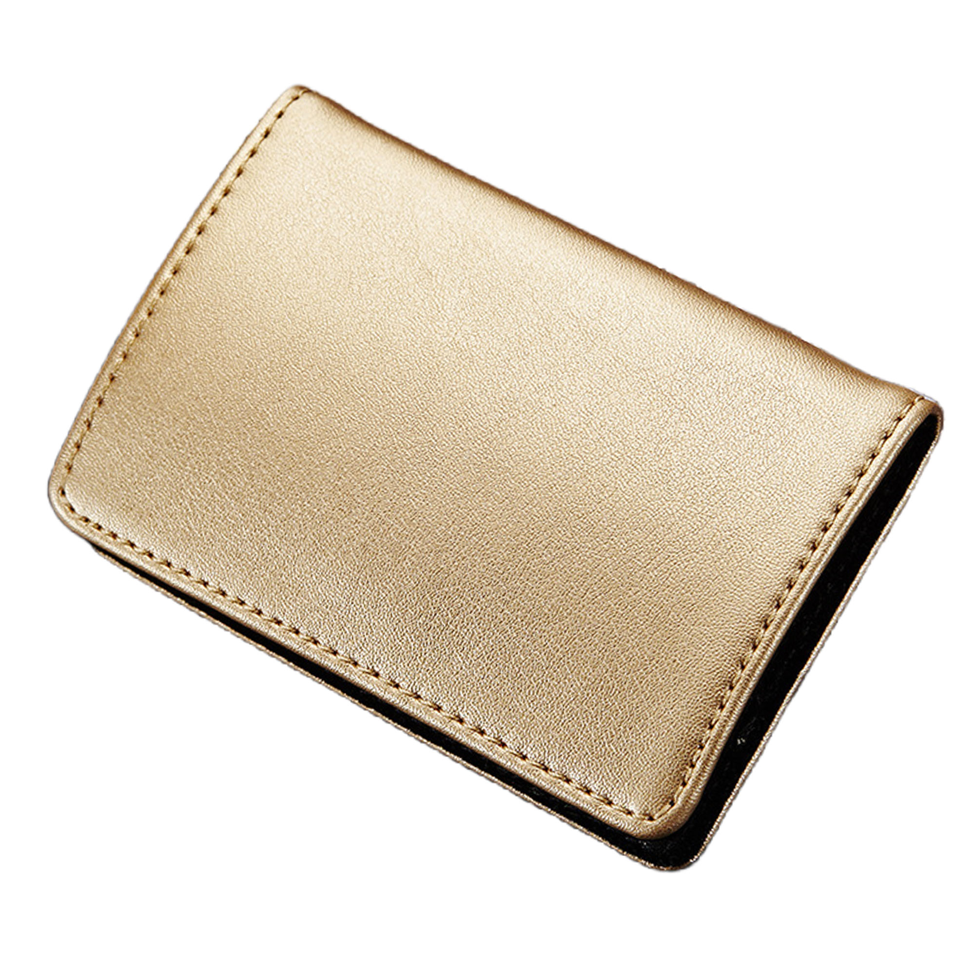 Leather Stainless Steel Business Card Holder for Men 4