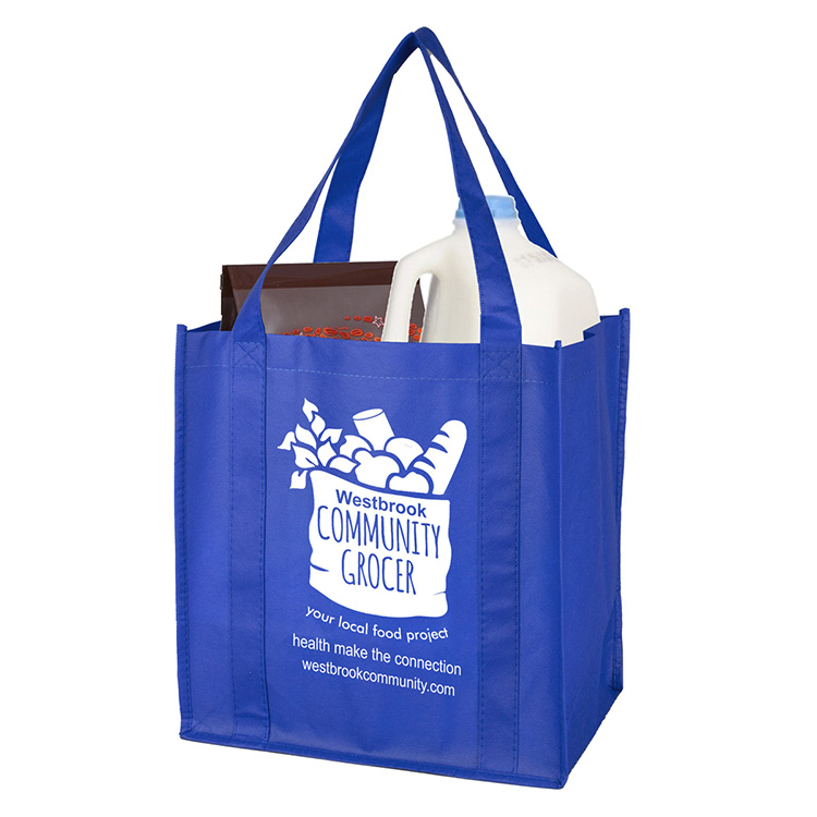 12-1/2"W x 13"H x 8"Gusset - "MEGA" Grocery Shopping Tote Bag 18