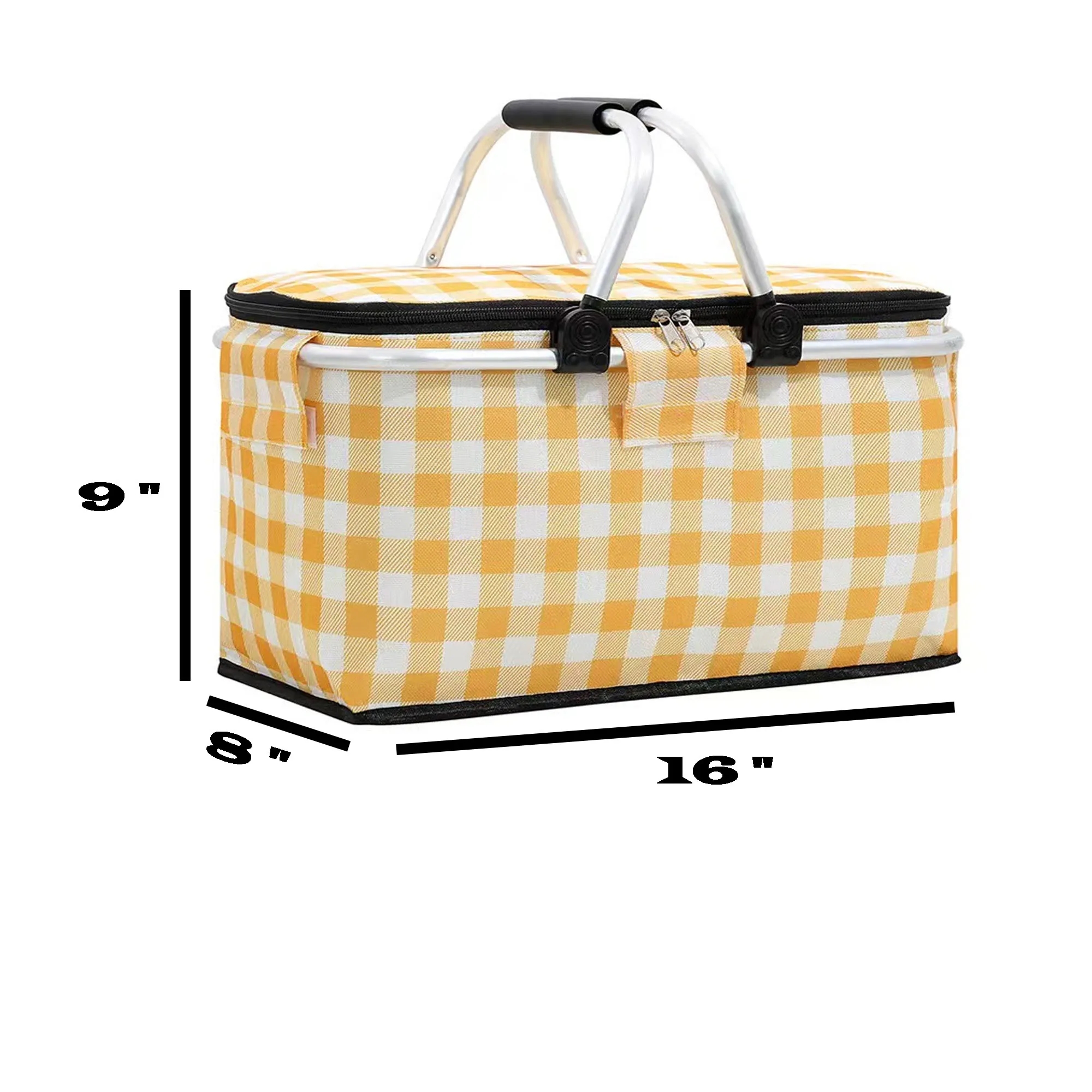 Folding Insulated Picnic Basket With Handle 5