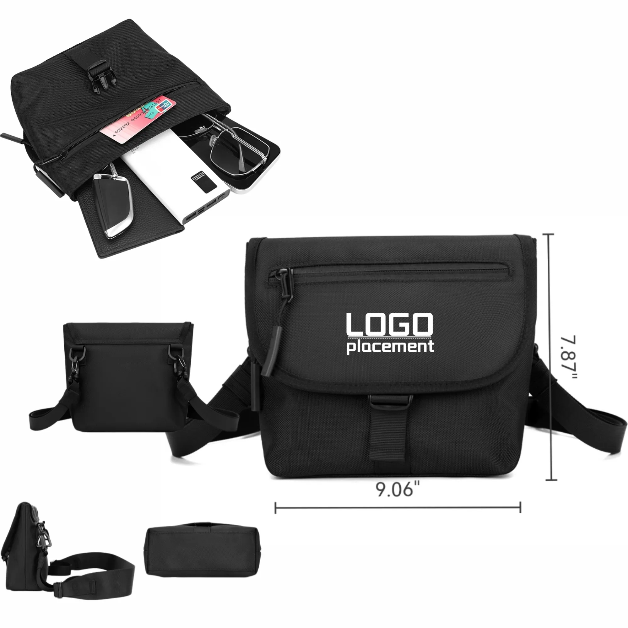 Men's Waterproof Nylon Crossbody Bag 5