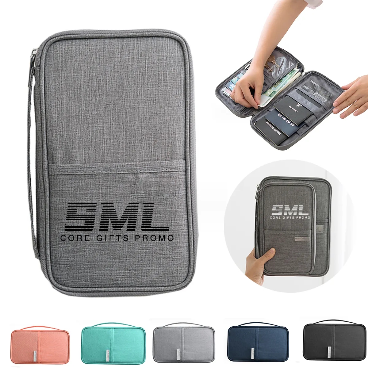 Portable Travel Document Organizer Passport Storage Wallet 3