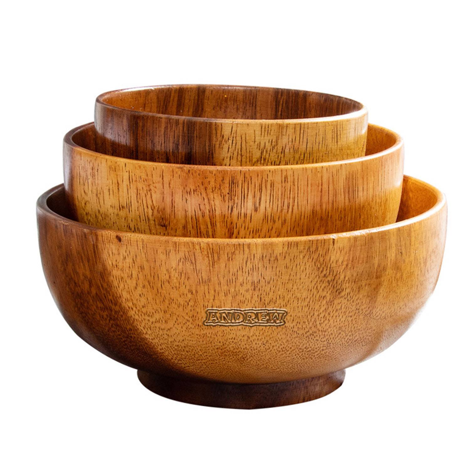 Wood High Foot Bowl 8