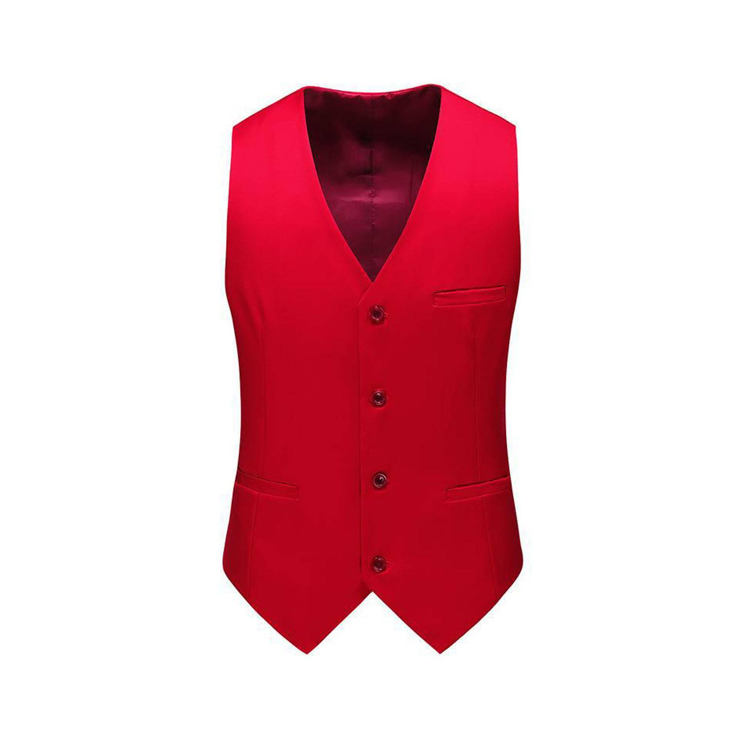 Men Adjustable Business Polyester Suit Vest for Comfort Fit 10