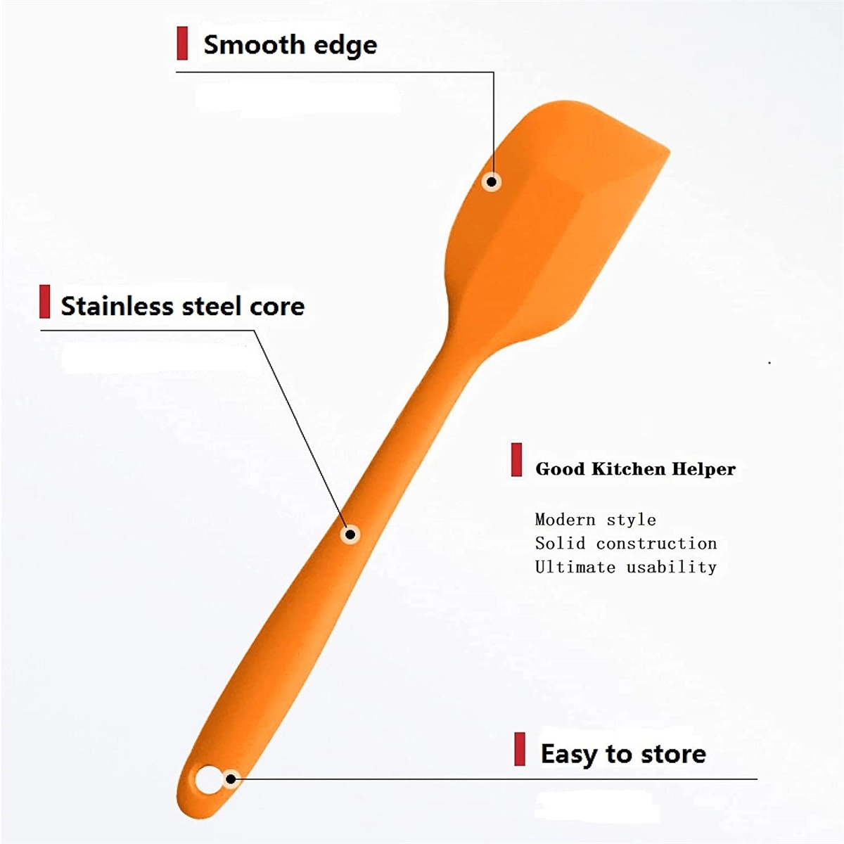 Small Silicone Spatula Seamless One Piece Design 2