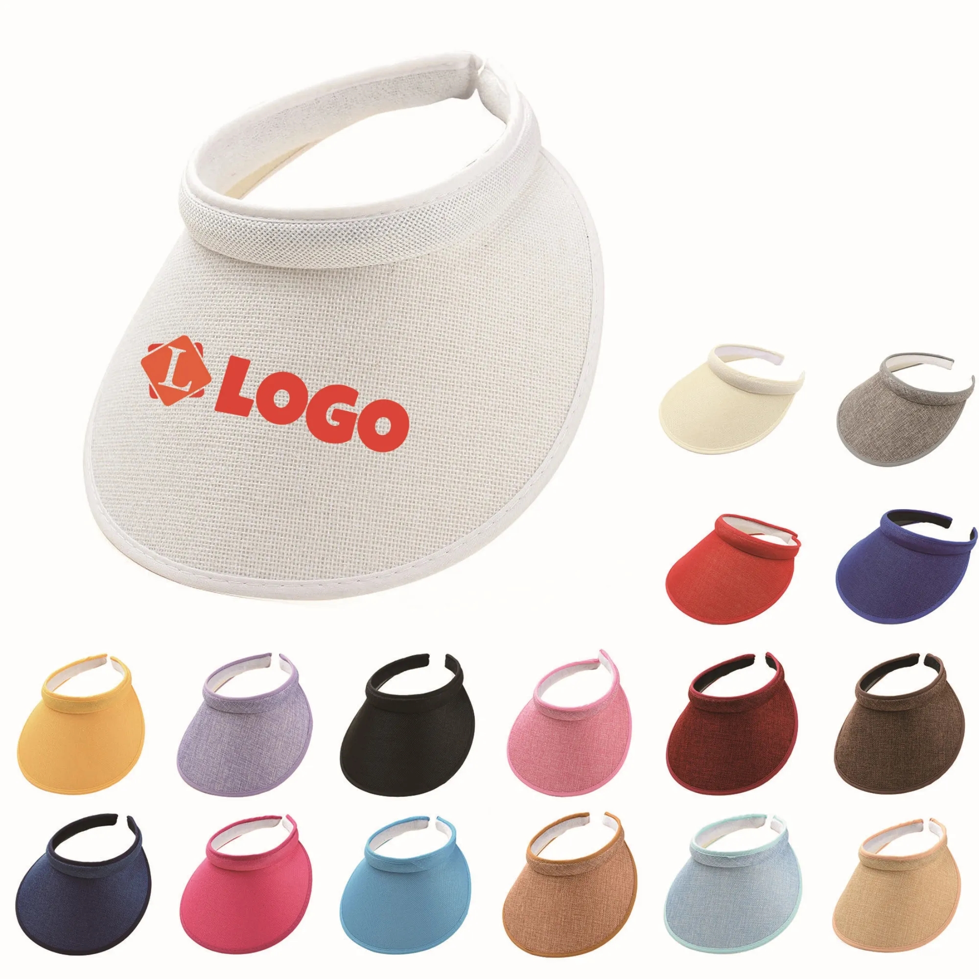 Cotton And Linen Wide Brim Summer Sun Visor 15