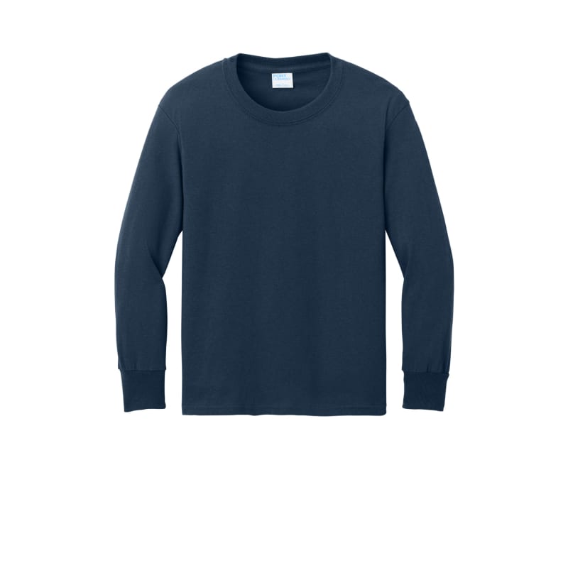 Port & Company Youth Long Sleeve Core Cotton Tee. 28