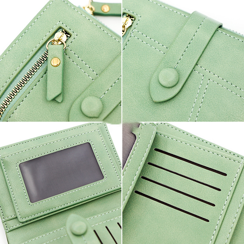 Women'S Latest Leather Short Zipper Purse 4