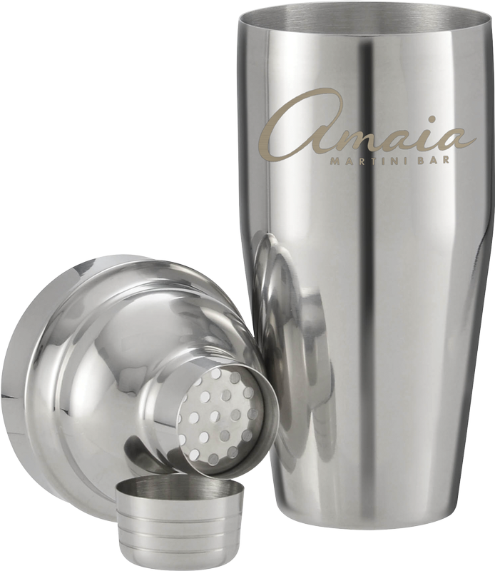 25 oz. Stainless Steel Martini Shaker - Laser Etch 2