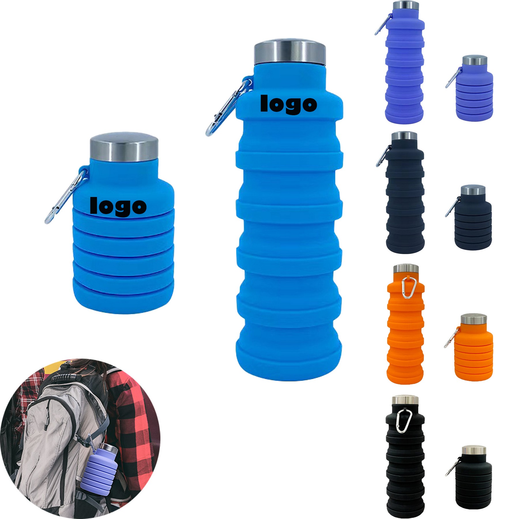 Collapsible Silicone Water Bottle