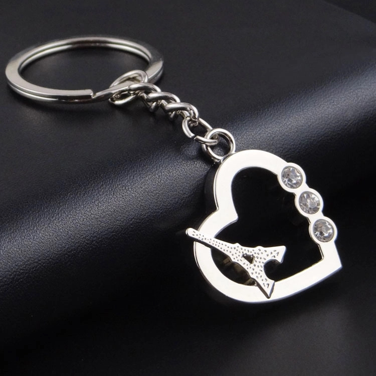 Heart shape Eiffel Tower keychain 1