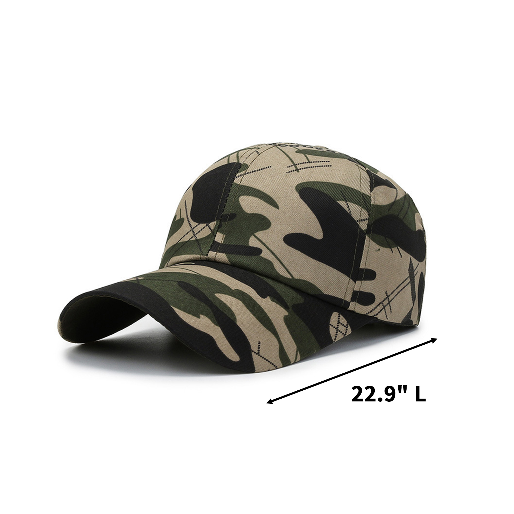 Camouflage Cotton Baseball Cap Adjustable Strap 3