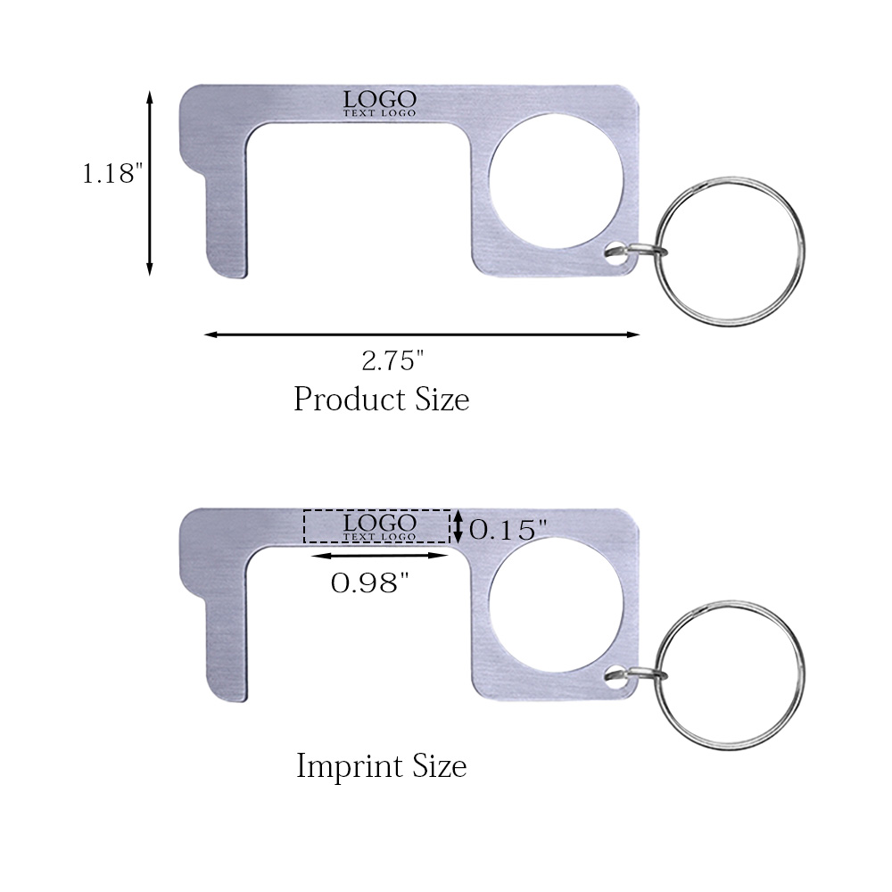 Stainless Steel No Touch Keychain Bottle Opener 2