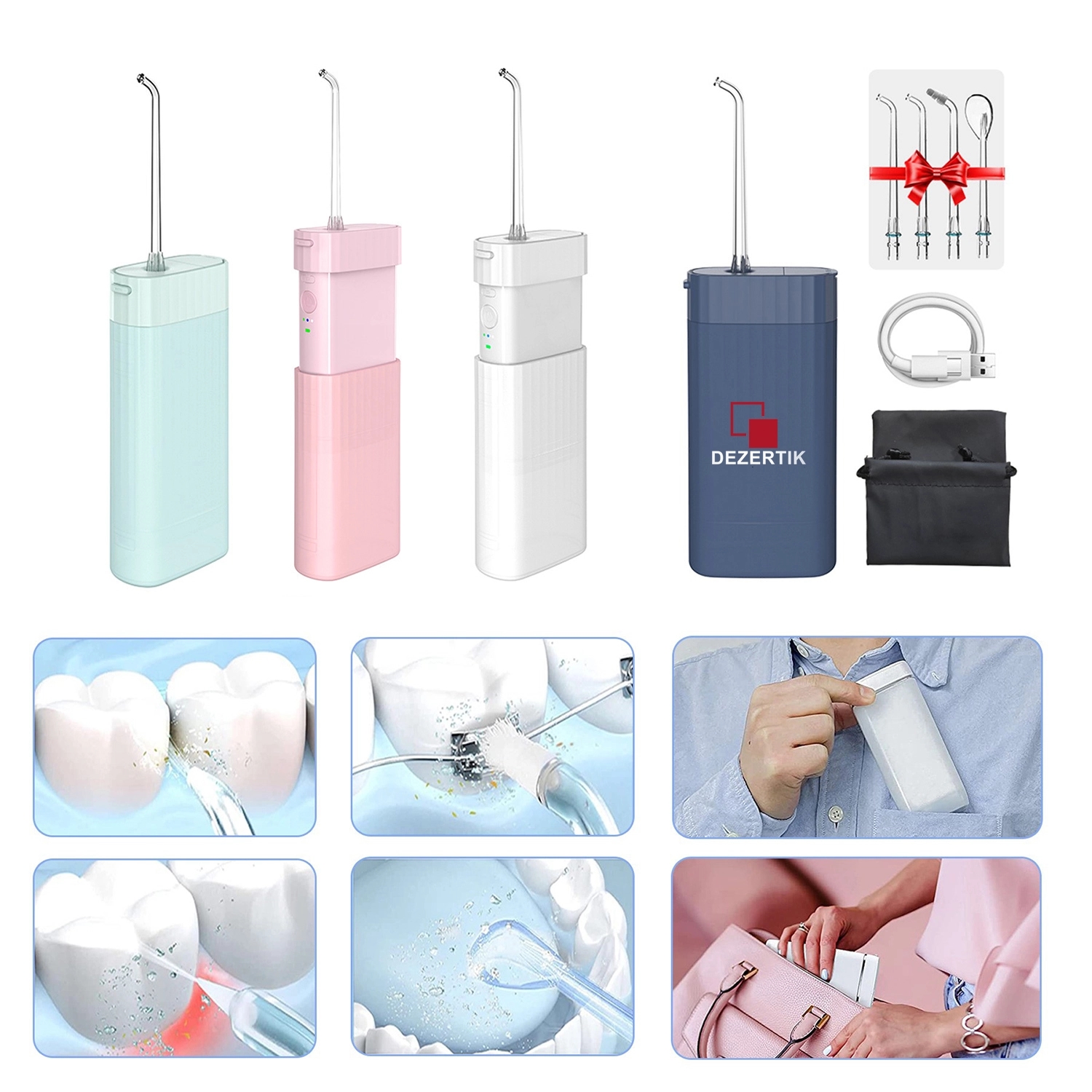 Travel Water Flosser Teeth Dental Cordless Cleaner 1