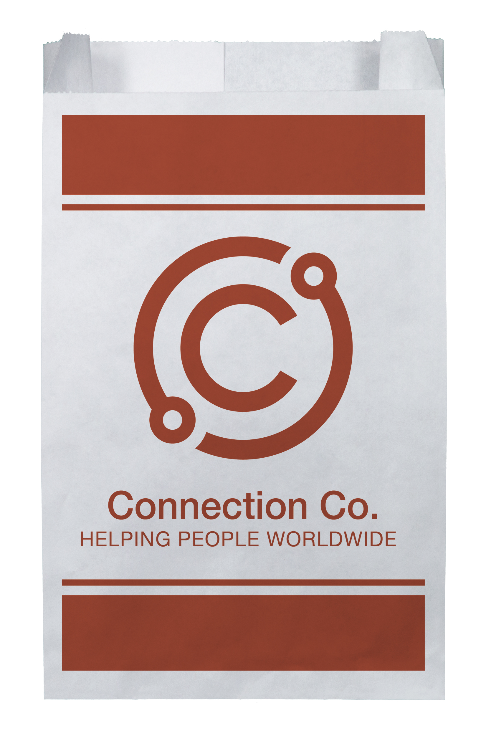 One Color 1-Sided Merchant Paper Bag with Gusset (5" x 7.5" x 2")