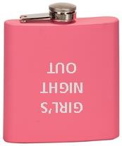 Laser Engraved Matte Pink Stainless Steel Flask 2