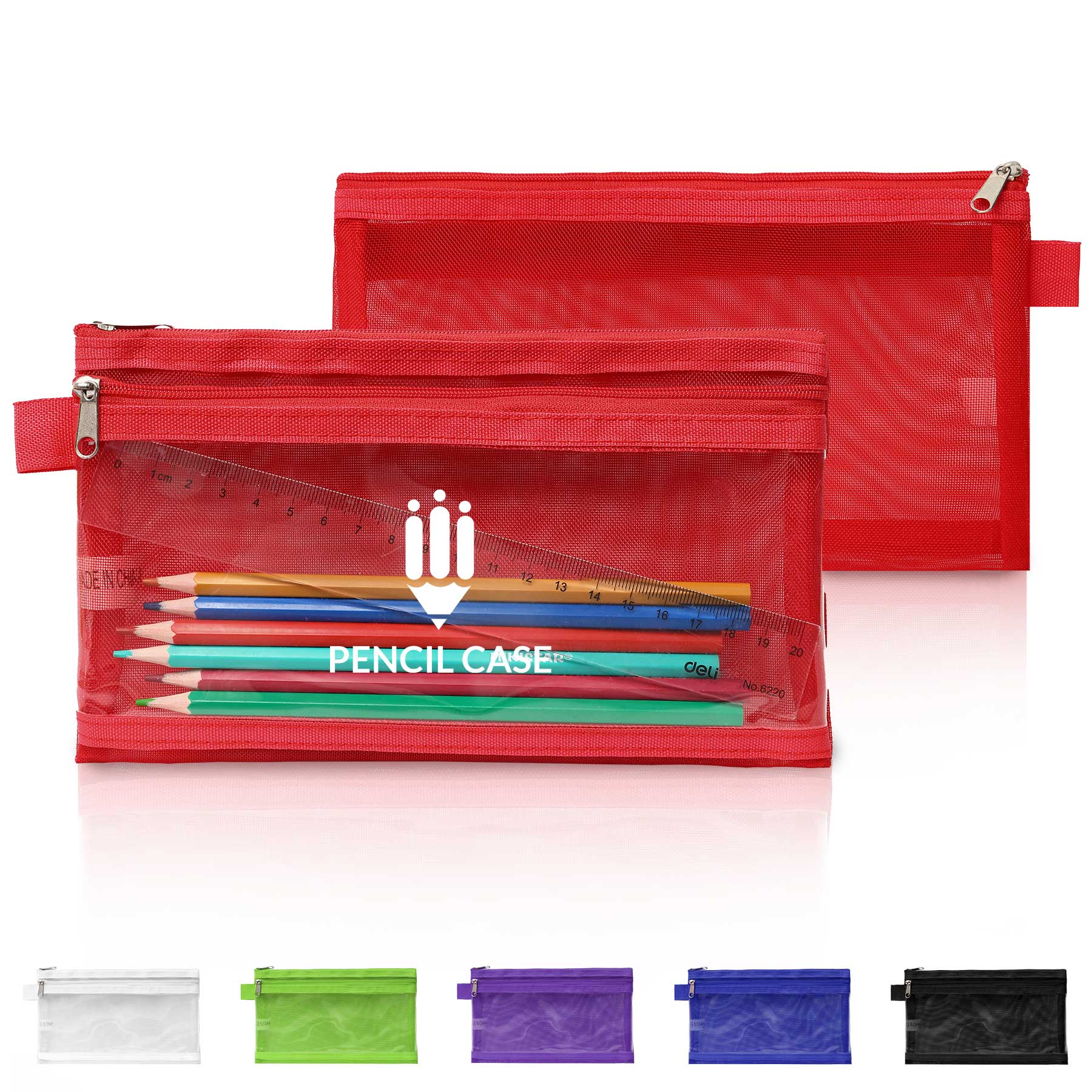 Twin Pocket Mesh Pencil Pouch 6