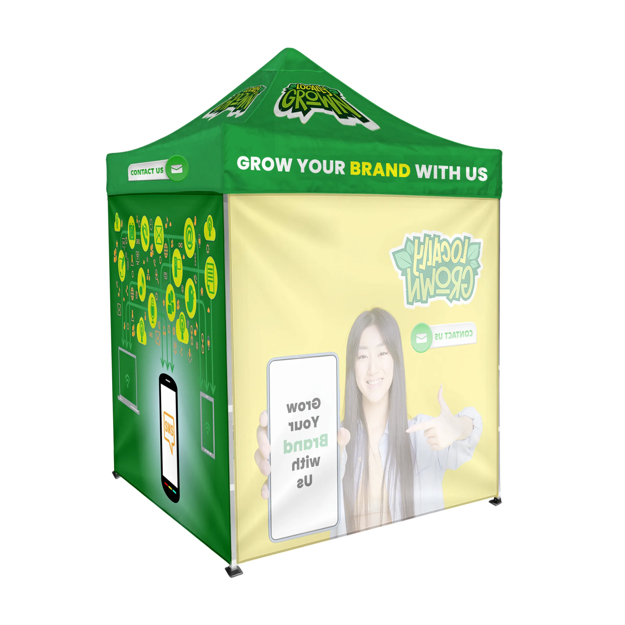 6'x6' Tent Canopy with frame and three full wall 2